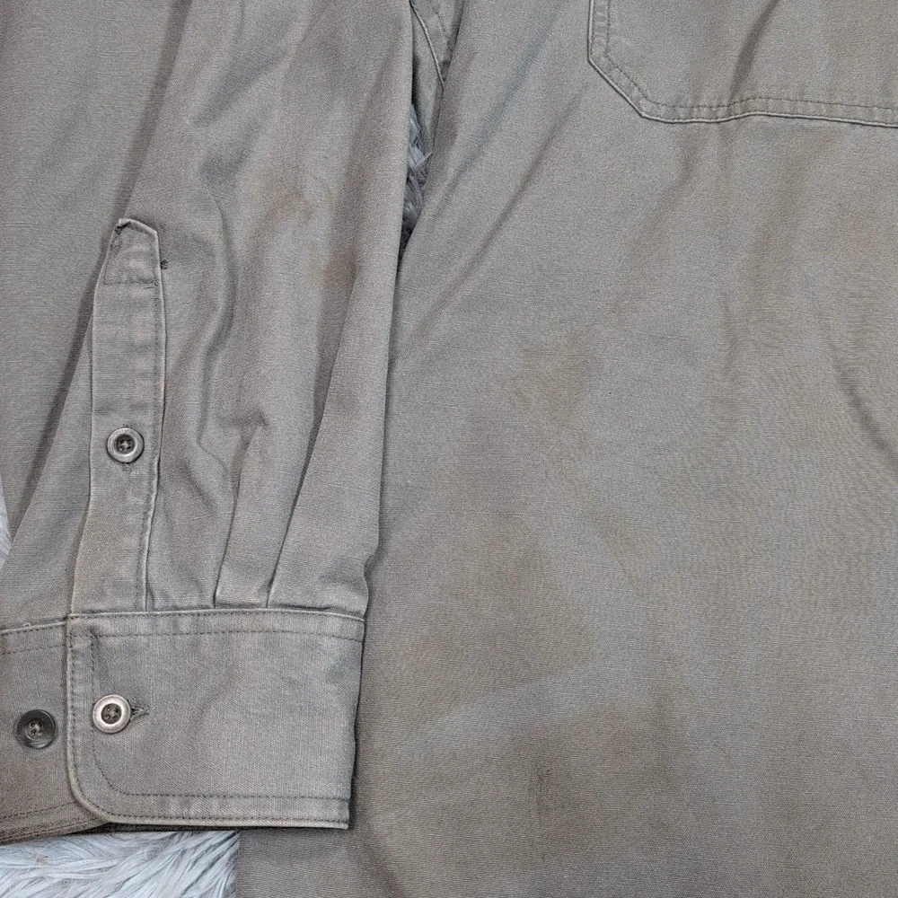 Cabela's Jacket Mens XL Gray Barn Chore  Work Pockets Shacket Button‎ Up Grunge